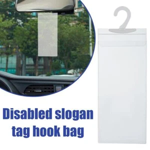 1*Handicap Placard Holder Disabled Parking PermitProtector Mirror Tag U2G9 - Foto 1 di 8