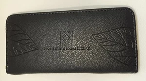 Nueva Billetera Katherine Karambelas Negra Cuero Vegano con Cremallera Alrededor - Imagen 1 de 11
