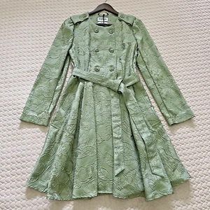 $525 NWT Essentiel Antwerp Fubious Met Jacquard Dessin Women's Trench Coat 36 - Picture 1 of 13