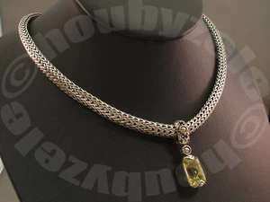 John Hardy Sterling and 18k Batu Sari Lemom Citrine Pendant Necklace - Picture 1 of 10