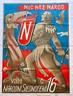 Original Vintage Poster NOTHING MORE JUST A NATION -VOTES- CZECHOSLOVAKIA - 1935