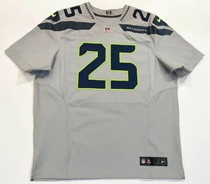 Nike On Field NFL Seattle Seahawks SHERMAN #25 Football Jersey Sz 52 Gray Sewn - Picture 1 of 10