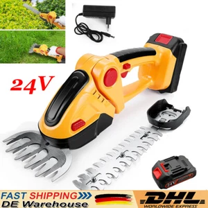 Garten Akku Heckenschere Handgerät 24V 2 in 1 Mini Elektro Grasschere - Bild 1 von 17