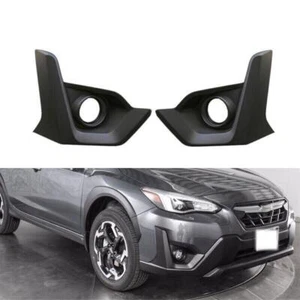 Black Front Bumper Fog Lamp Cover For Subaru XV Crosstrek 2021 2022 Left &Right - Picture 1 of 5