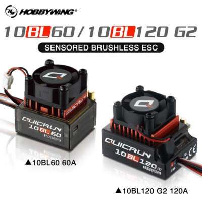 Hobbywing QUICRUN 10BL120 120A /10BL60 60A Sensored Brushless ESC for 1/10 Car - Image 1 of 4