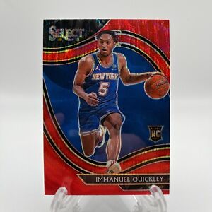 2020-21 Select Immanuel Quickley Red Wave Prizm Courtside RC Rookie #276 Knicks