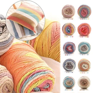 100g Colorful Knitting Yarn Baby Milk Cotton Crochet Wool Yarn Handmade DIY Hats - Picture 1 of 27