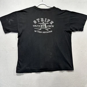 Vintage 90s STRIFE Hardcore Band Tee Shirt XL Black Blue Grape SxE Truth Crew  - Picture 1 of 8