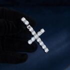 Fully Iced Holy Cross Vvs Moissanite Bust Down 925 Sterling Silver Pendant