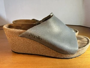 Birkenstock Namica Mujer 38 Sandalias 7-7.5 Cuero Corcho Cuña Tacón-EXCELENTE - Imagen 1 de 9