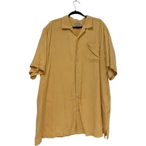 Camisa hawaiana Tommy Bahama para hombre 2XT alta oro amarillo seda Aloha Island abotonada - Imagen 1 de 6