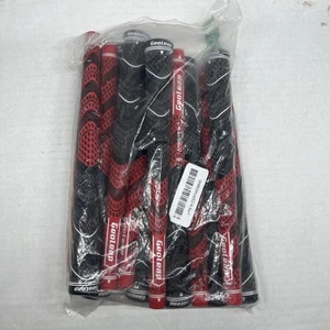 Set 12 Mazze da Golf Geoleap Midsize Impugnature Rosso Nero Gomma Materiale Composto - Foto 1 di 3