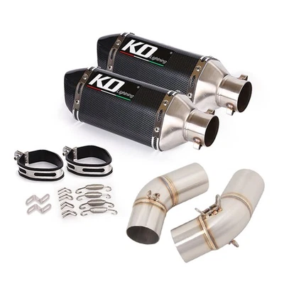 Slip-on For Ducati Monster 696 695 795 796 1100 Exhaust Middle Link Pipe Muffler - Image 1 of 4