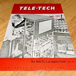April 1948 TELE-TECH Television - Telecommunications - Radio Publication - Picture 1 of 16