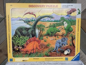 Ravensburger Tray Puzzle 33 Pieces Dinosaurs See Inside Discovery Complete - Picture 1 of 8