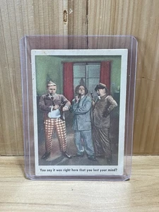1959 Fleer The 3 Stooges #80 You Say It Was Right Here That You Lost Your Mind? - Picture 1 of 2
