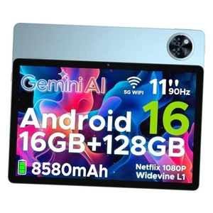 U11 Tablet,11 Inch Tablet with Gemini Android 16 Blue - Picture 1 of 7