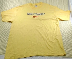 Vintage Walmart Always Yellow T-Shirt 2X Anvil Pre-Shrunk Cotton Casual Graphic - Picture 1 of 6