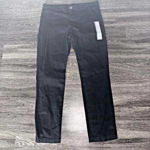 NWT Izod Boys Black Pants Adjustable Waist School Uniform Size 20 Husky - Picture 1 of 8