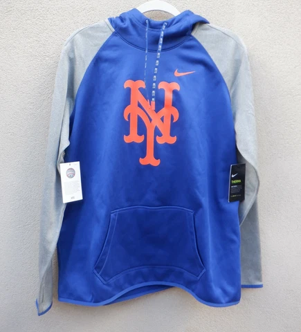 New York Mets Nike Women's MLB Blue Gray Baseball Therma Dri Fit Hoodie $70 - XL Cover