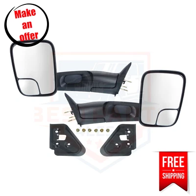 Kool Vue CH1320332 CH1321332 Mirror Set of 2 for 1994-2002 Dodge Ram 2500 Base - Image 1 of 4