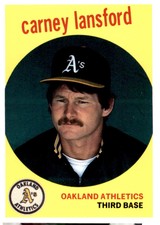 1989 Baseball Card Magazine '59 Topps Replicas #24 Carney Lansford EX