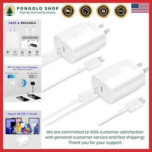 PD 3.0 25W Dual USB C Fast Charge Blocks & 6ft Cables - Safe Charging Solution - Picture 1 of 10