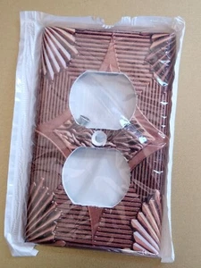 Cubierta de placa de salida estilo Art Deco Leviton nueva sellada hecha en EE. UU. - Imagen 1 de 3