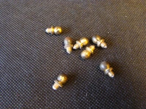 7 x Small Vintage Brass Finish Drawer Pulls / Finials / Studs Salvage 10mm - Picture 1 of 5