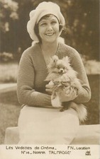 Movie film cinema star actress Norma Talmadge dog pet