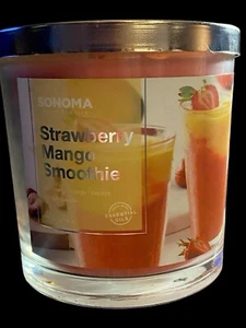 Strawberry Mango Smoothie 3 Wick Scented Jar Candle Up Sonoma 14 Oz. Coral Pink - Picture 1 of 1