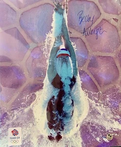 Rebecca Adlington Edición Limitada Firmado Estampado Olímpico Explosivo Inicio Natación - Imagen 1 de 1
