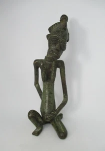Ancient Africa Women Metal Bronze Sculpture Statuette Figure Dogon - Picture 1 of 7