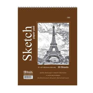 Sketch Book Paper Pad 30 Sheets 9"x12" Drawing Notebook Sketchbook Art Supplies - Picture 1 of 2