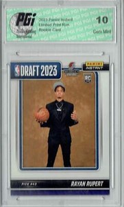 Rayan Rupert 2023 Panini Instant #DN-27 NBA Draft Rookie Card PGI 10