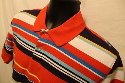 Club Room Men's S/S Estate Polo Rugby Casual Shirt Red Stripe Size L 100% Cotton - Image 1 of 3
