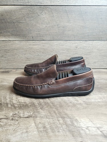 Mocassini slip on Ecco uomo marrone vera pelle classici Moc II taglia EU 42 US 8 5