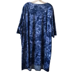 J. Jill Pure Jill Women's Dress Plus 4X Floral Blue Boho Wrap Style Pockets - Picture 1 of 9