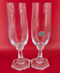 RARE Set 2 Rosenthal Crystal MARIA Champagne Fluted Glasses 7 1/8" BEAUTIFUL!! - Picture 1 of 8