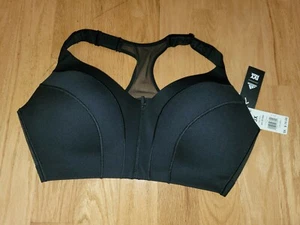 Reggiseno Adidas x Ivy Park supporto cerniera GS0350 nero taglia 2X o 3X (taglia taglie forti) - Foto 1 di 14