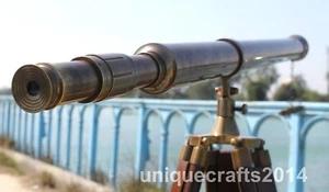 Royal Nautical Antique Finish Navy Marine Spyglass Telescope With Tripod Stand - Picture 1 of 7