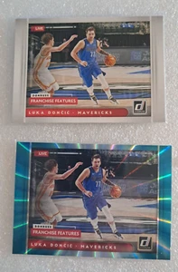 LUKA DONCIC 2021-22 DONRUSS FRANCHISE FEATURES ~ Base + Teal Laser ~ 2-Card Lot - Picture 1 of 2