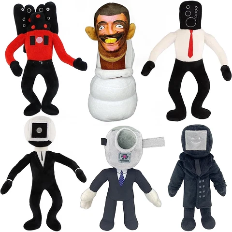 Skibidi Toilet Titan Speakerman Plush Toy, Cameraman Boss Stuffed Plushie Doll Cover