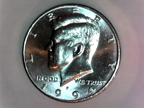1994-P Kennedy Half Dollar UNCIRCULATED 50 cent piece from BU Roll Cover