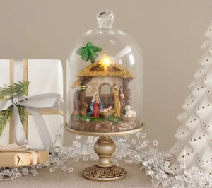 13.5" Illuminated Scenes Under Glass by Valerie in Nativity Scene - Picture 1 of 1