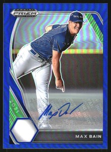 2021 Panini Prizm Draft Picks Base Autographs Prizms Blue #210 Max Bain /99