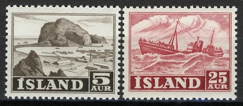 Iceland 1954, Fishing and agriculture set VF MNH, Mi 296-297 Cover