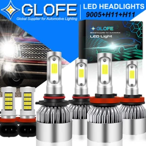 For Nissan Titan 2017 2018 2019 2020 2021 6X LED Headlight + Fog Bulbs Kit 6000K - Picture 1 of 8