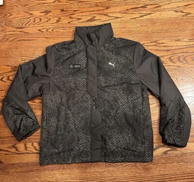 Puma Mercedes AMG Petronas F1 MAPF1 Padded Jacket Mens Large Full-Zip Black NWT - Image 1 of 4