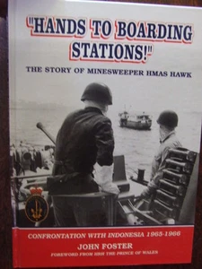 Hist Aust Navy HMAS Hawk Minesweeper during Indonesia Confrontation 1960's - Picture 1 of 3